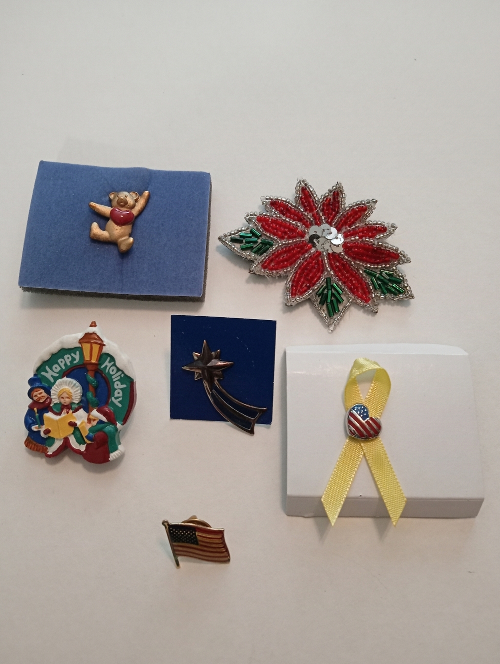 #1199. 6 Piece Assorted Brooch And Pin Bundle